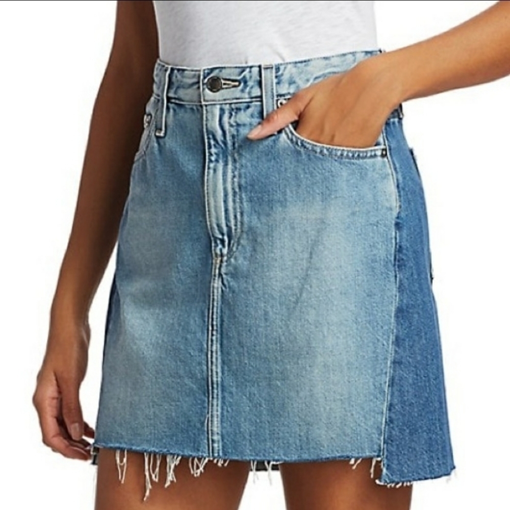 AG Jeans Vera Two Tone Mini Skirt
